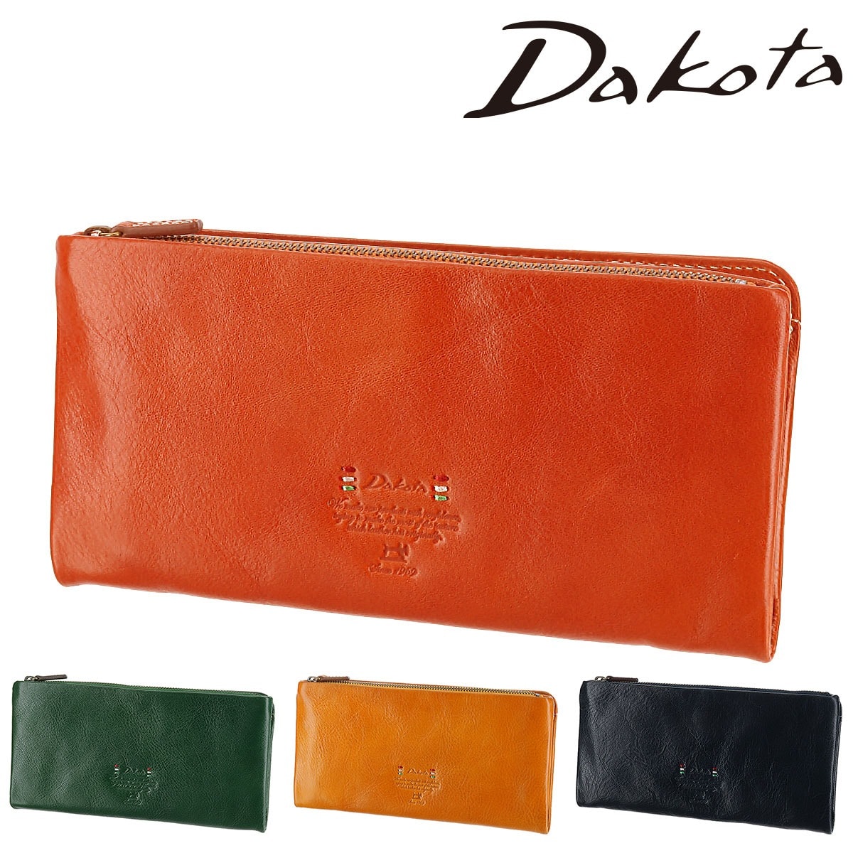 ダコタ Dakota トリコローレ ラウンドファスナー長財布 30275 1.オレンジ 34x34 レディース