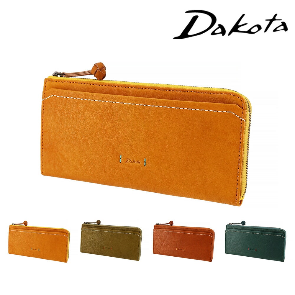 ダコタ Dakota ピアッタ L字ファスナー長財布 31534 3.マスタード -53x53 レディース
