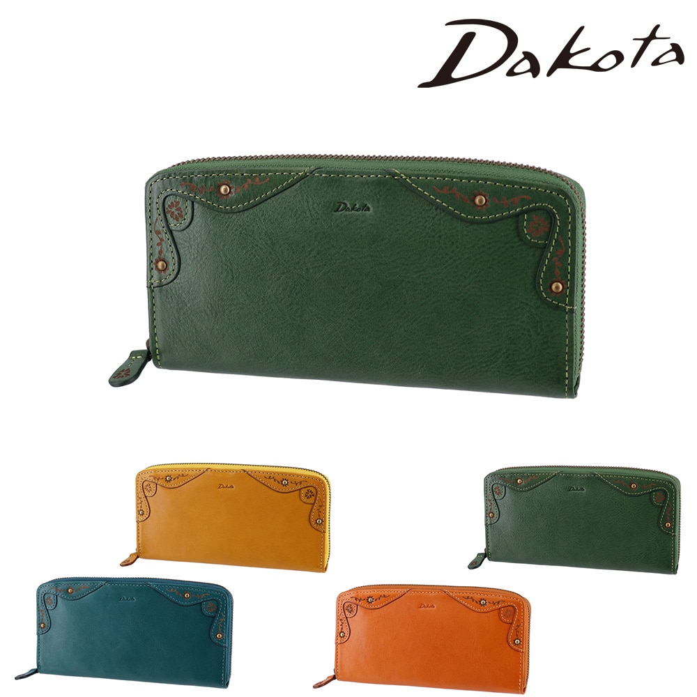 ダコタ Dakota マーゴット ラウンドファスナー長財布 31603 2.グリーン -50 レディース