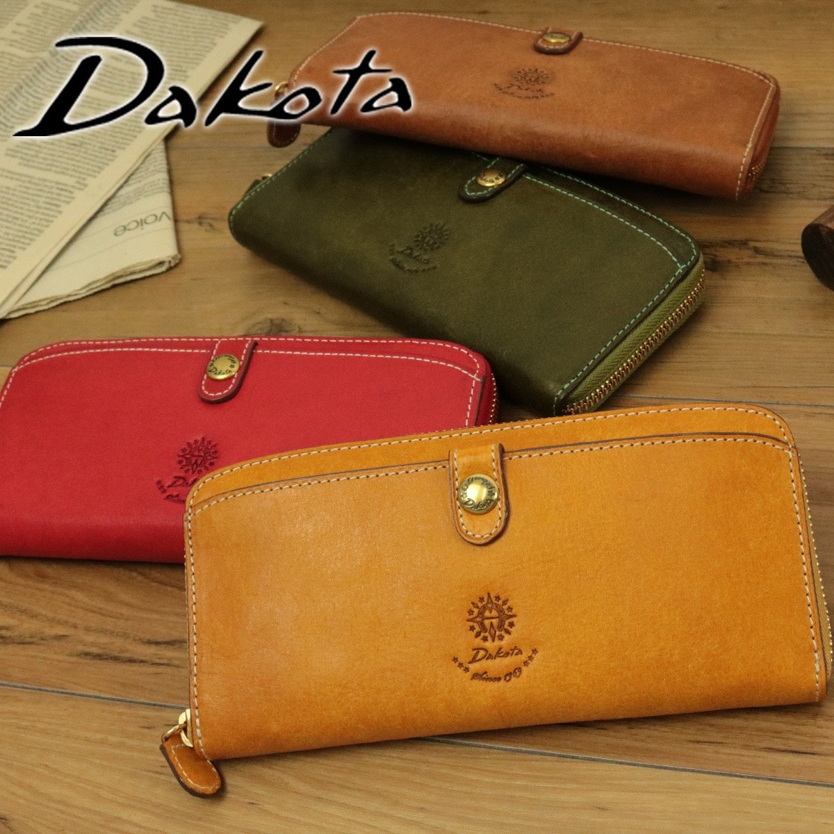 ダコタ Dakota コラッジョ ラウンドファスナー長財布 30942(36442) 1.レッド 30x30 レディース