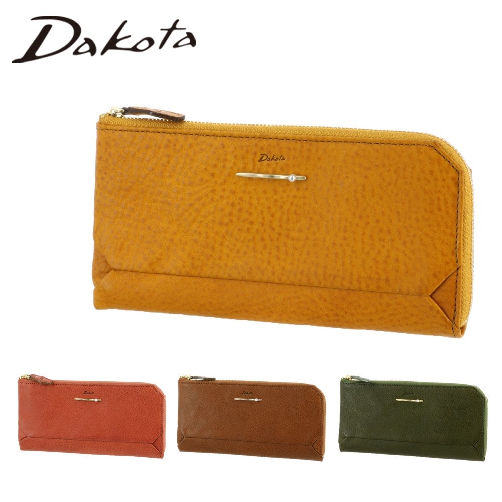 ダコタ Dakota ペルラ L字ファスナー長財布 30055 2.ブラウン 40x40 レディース