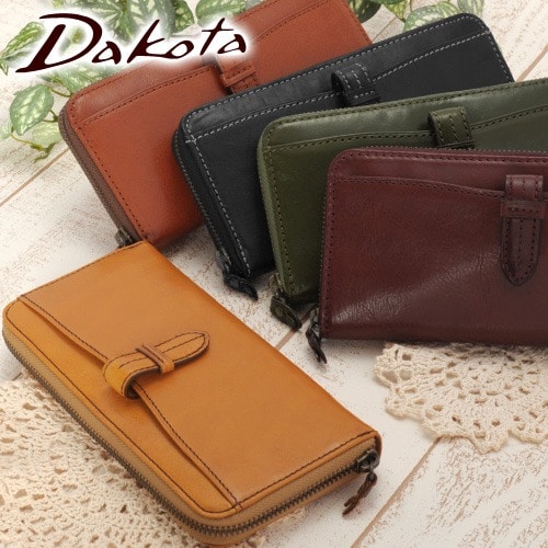 ダコタ Dakota クラプトン ラウンドファスナー長財布 30333(35123) 3.キャメル 45x45 レディース