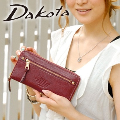 ダコタ Dakota モデルノ ラウンドファスナー長財布 30448(35088) 1.ワイン 33x33 レディース