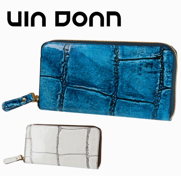 ドアン VIA DOAN ファスナー長財布 LARGECROCO/ラージクロコ 966 ウォレット 21x21 1.アイボリー レディース
