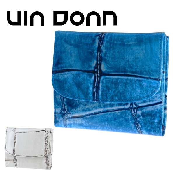 ドアン VIA DOAN 折り財布 LARGECROCO/ラージクロコ 969 ウォレット 61x61 2.ブルー レディース