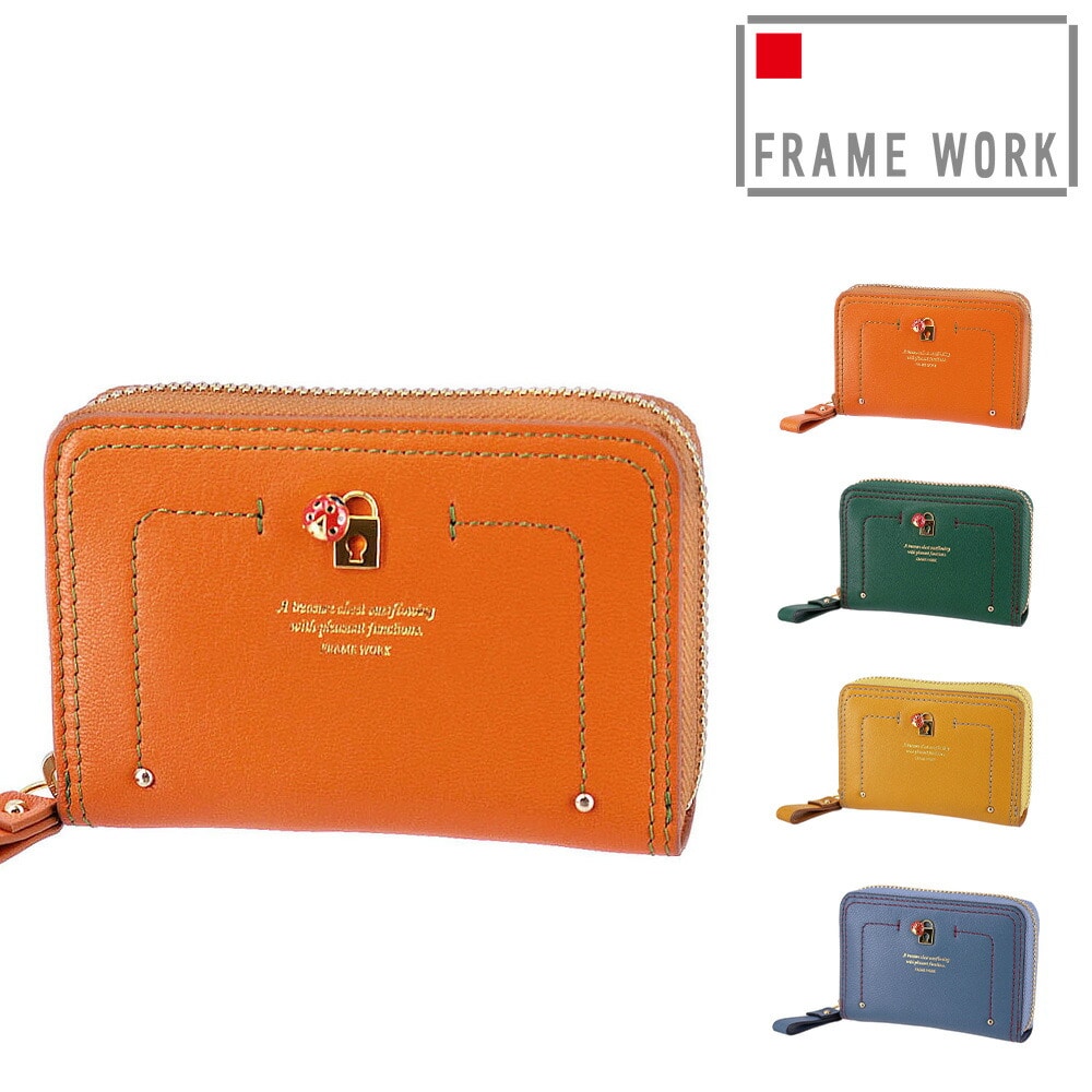 フレームワーク FRAME WORK ソナ カードケース 44716 1.オレンジ -34x34レディース