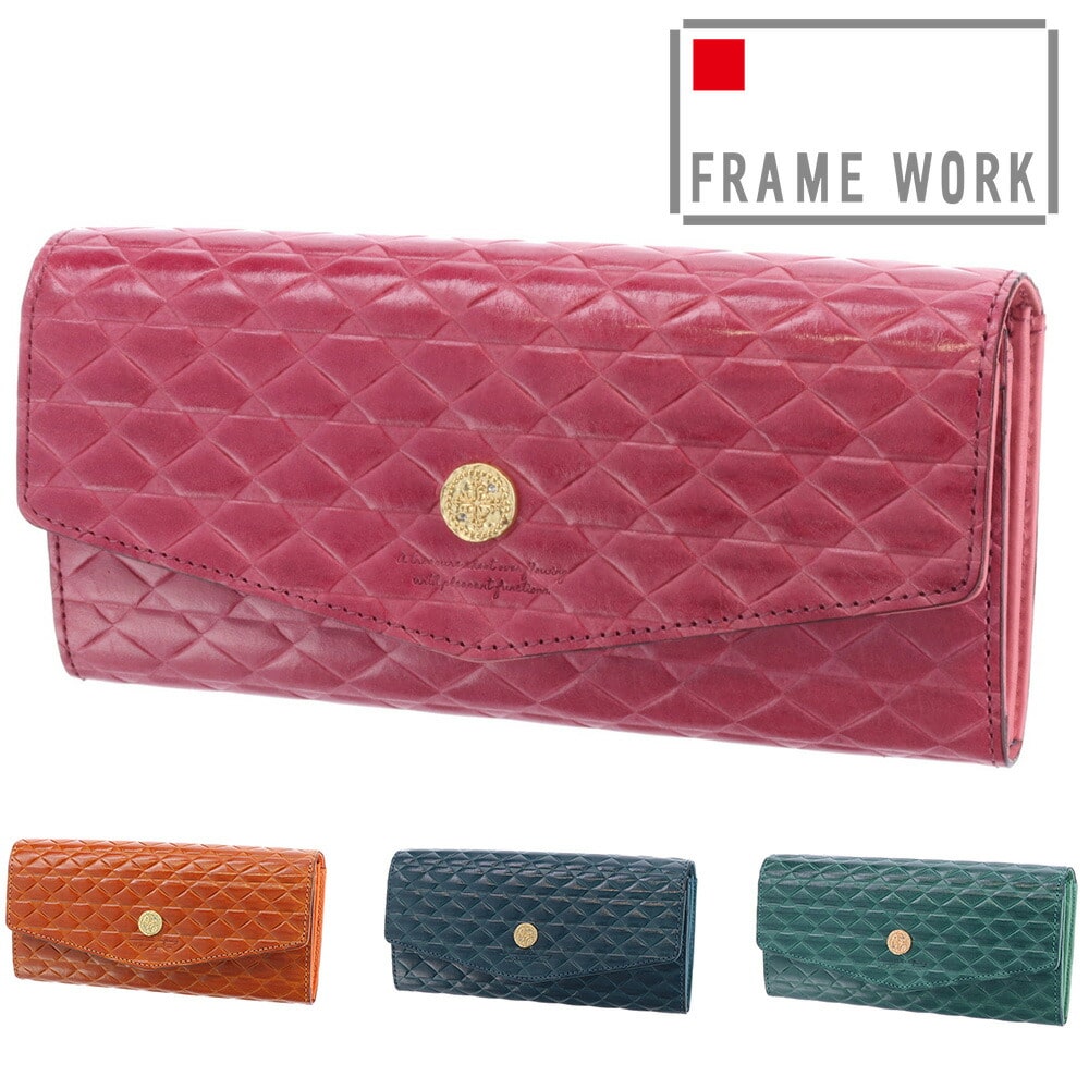 フレームワーク FRAME WORK モネータ 長財布 45012 1.ピンク 32x32レディース