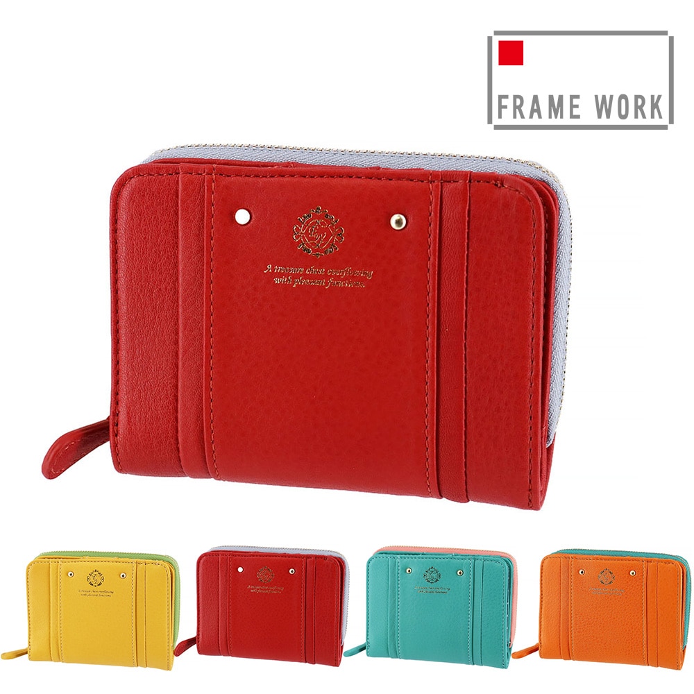 フレームワーク FRAME WORK メリー 45031 二つ折り財布 1.レッド  -30レディース