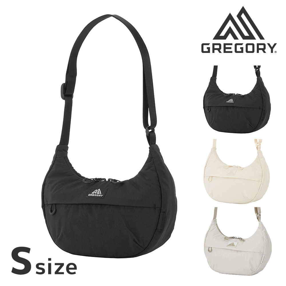 グレゴリー バッグ ショルダーバッグ 斜め掛け 小さめ 軽量 撥水 GREGORY スージーハーフムーンショルダーS Sサイズ 1L メンズ レディース 送料無料 誕生日プレゼント ギフト ラッピング無料 【正規代理店】 1.エボニーブラック -190207122626