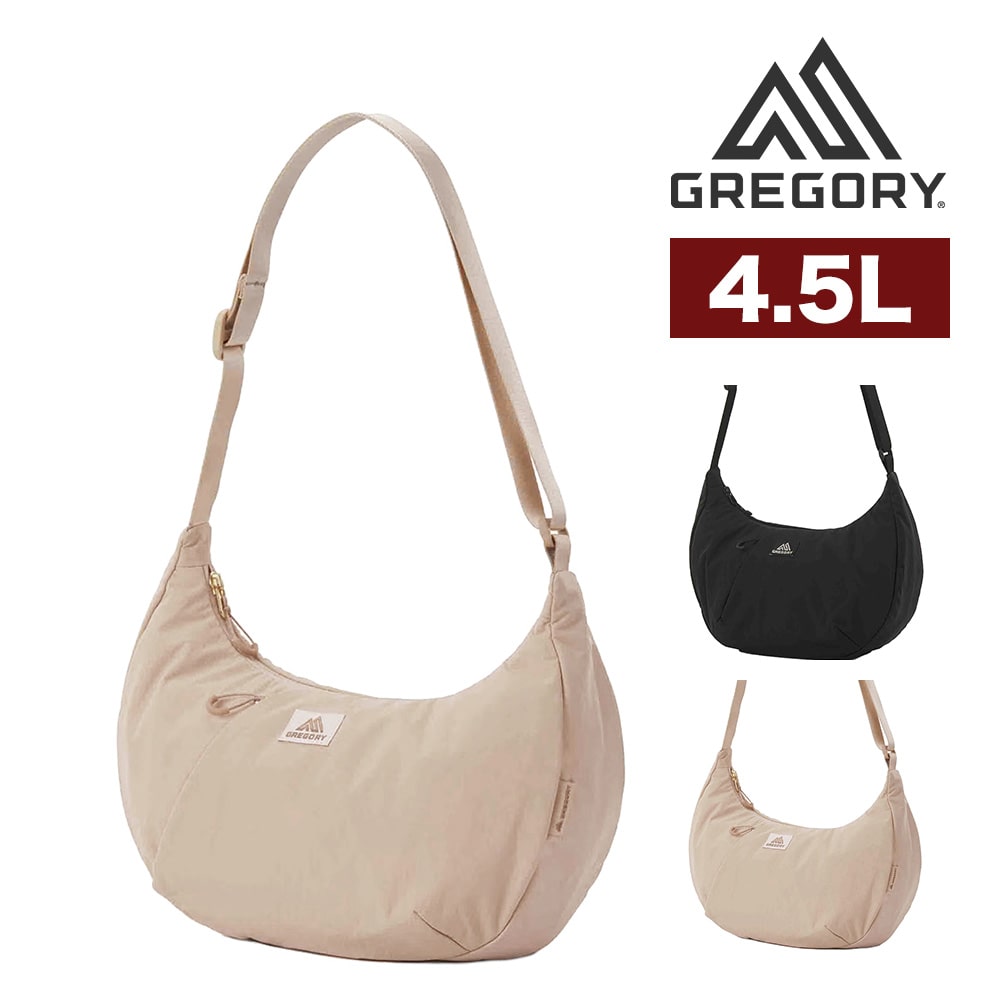 グレゴリー ショルダーバッグ 斜め掛け 4.5L A5 GREGORY スージーハーフムーンショルダーM 2.クリームブリュレ -190207132786 g01sz