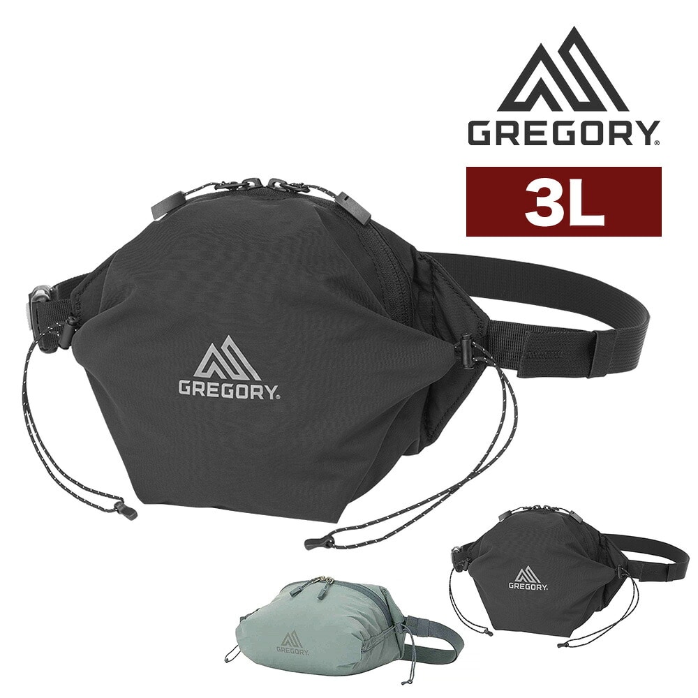 グレゴリー ウエストバッグ 斜め掛け ボディバッグ A6対応 3L GREGORY エアロライトランバーパック メンズ レディース キッズ 1.ブラック -190207143232