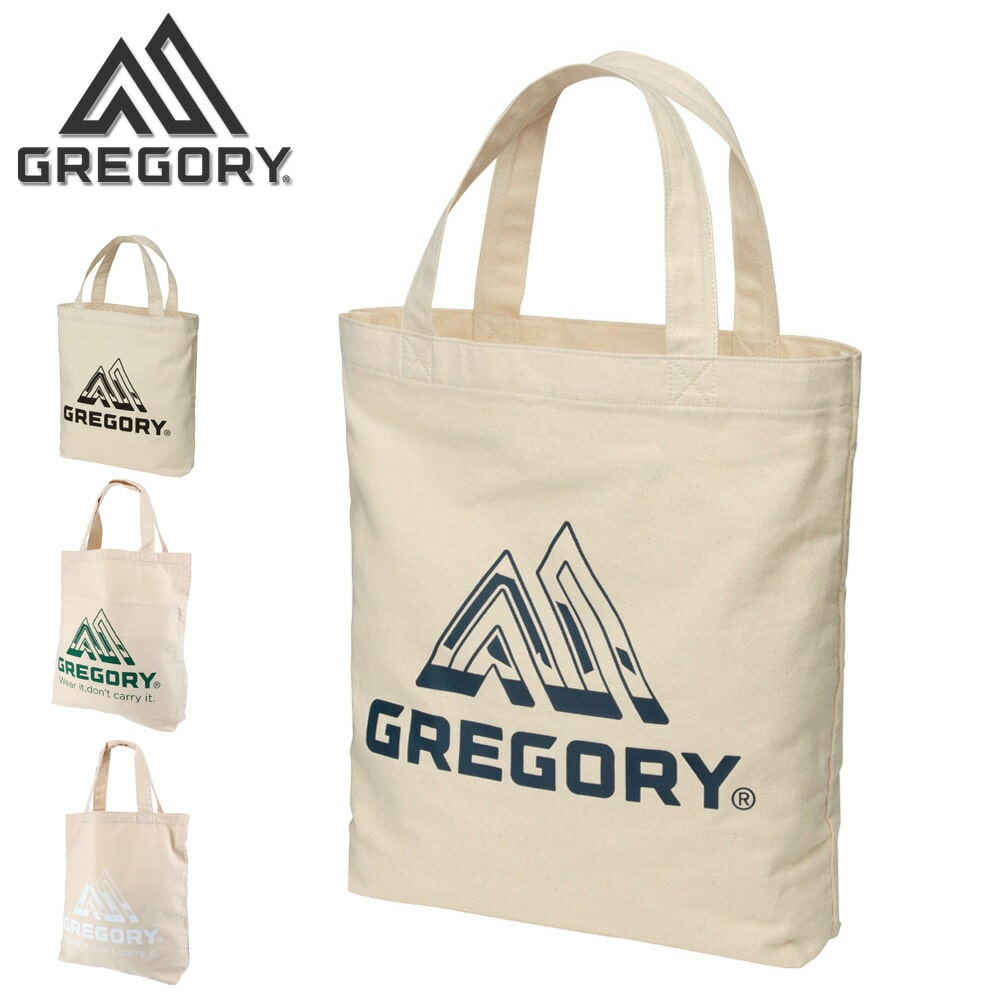グレゴリー GREGORY コットンキャンバストート COTTON CANVAS TOTE 1.ネイビーロゴ 99x190207055955 メンズ レディース
