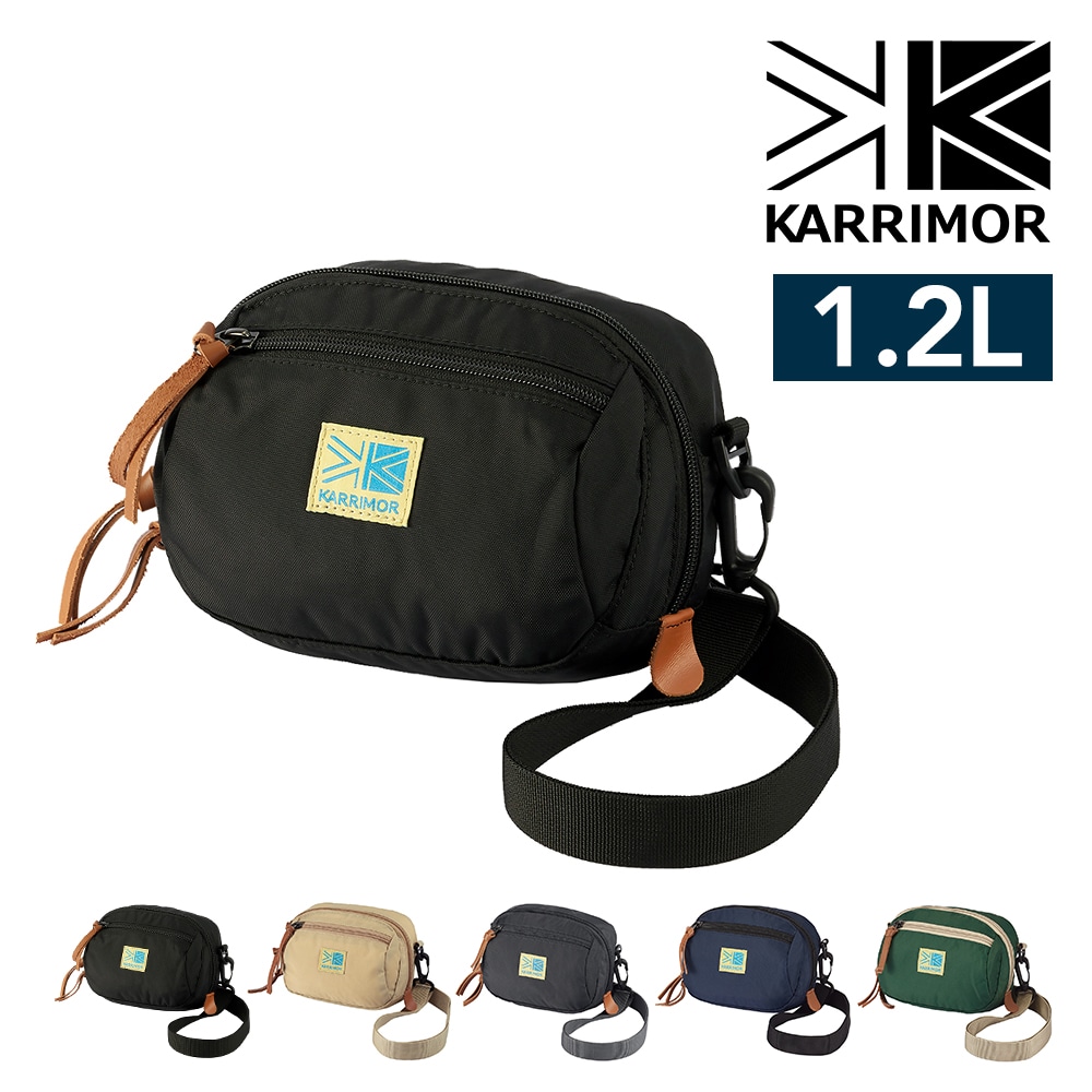 カリマー ショルダーバッグ 斜め掛け ポーチ 1.2L 軽量 ミニ 2WAY KARRIMOR VTポーチ 1.ブラック -501223-9000