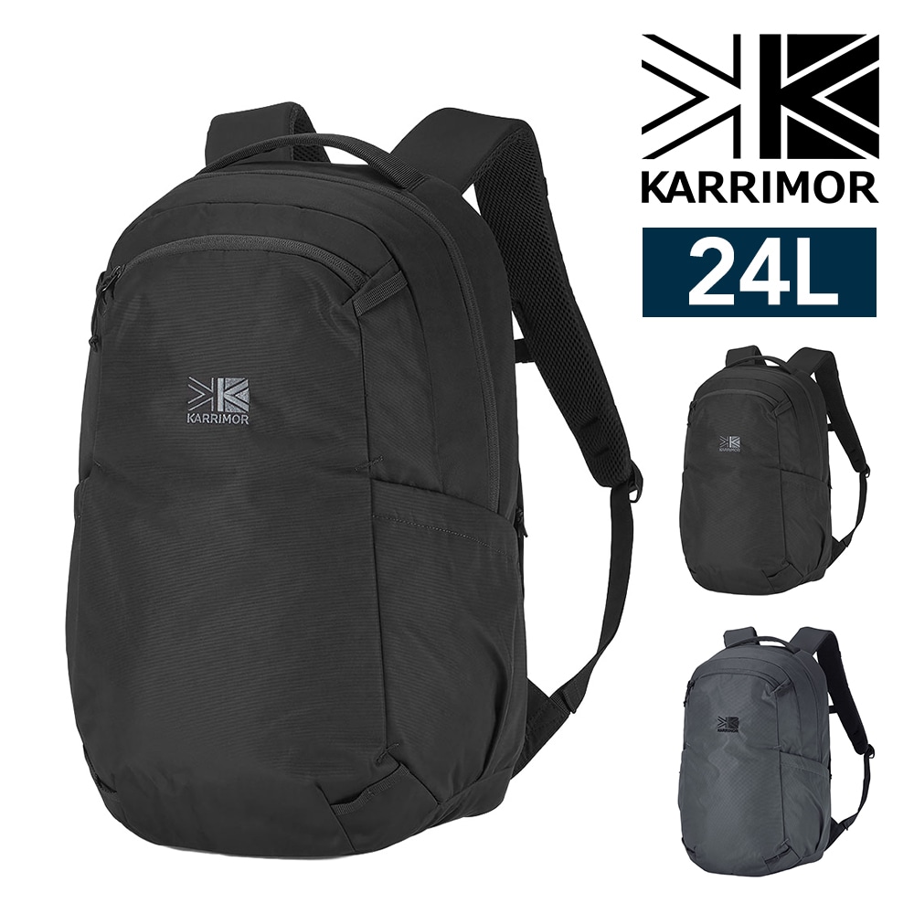 カリマー リュック バックパック 24L A4対応 15インチ PC収納 軽量 KARRIMOR ハイランズ24 1.ブラック -501267-9000