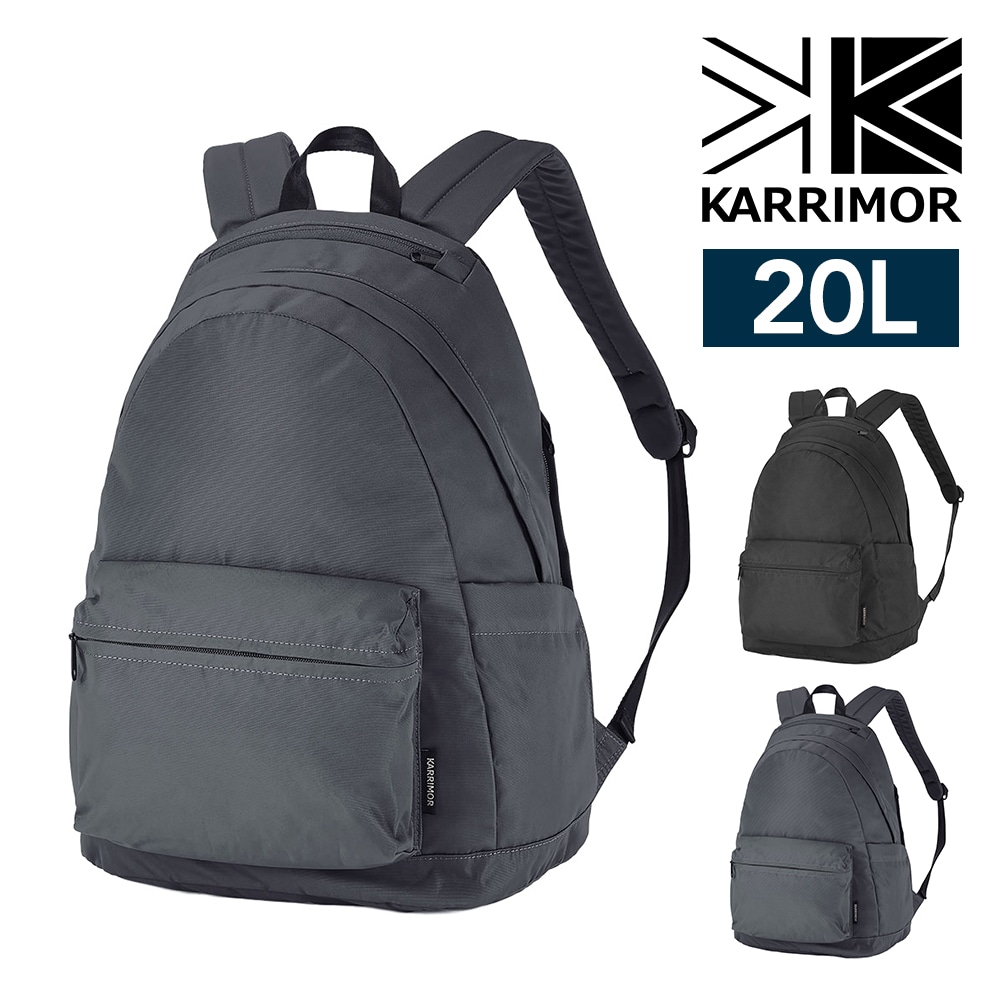 カリマー リュック バックパック デイパック 20L A4対応 14インチ PC収納 軽量 KARRIMOR Mデイパック20 2.ダークチャコール -501269-1210