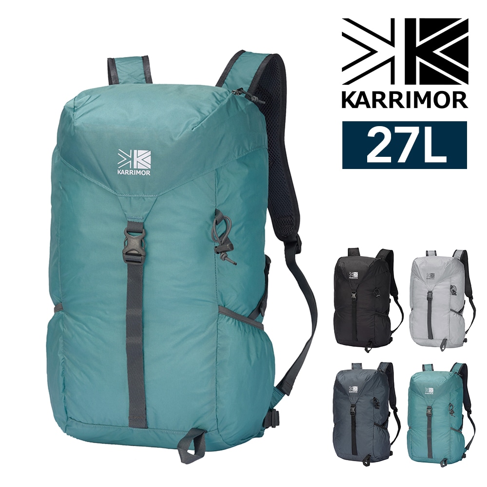 カリマー リュック バックパック 27L A4対応 パッカブル 大容量 軽量 KARRIMOR マーストップロード27 4.ジェイド -501272-8090