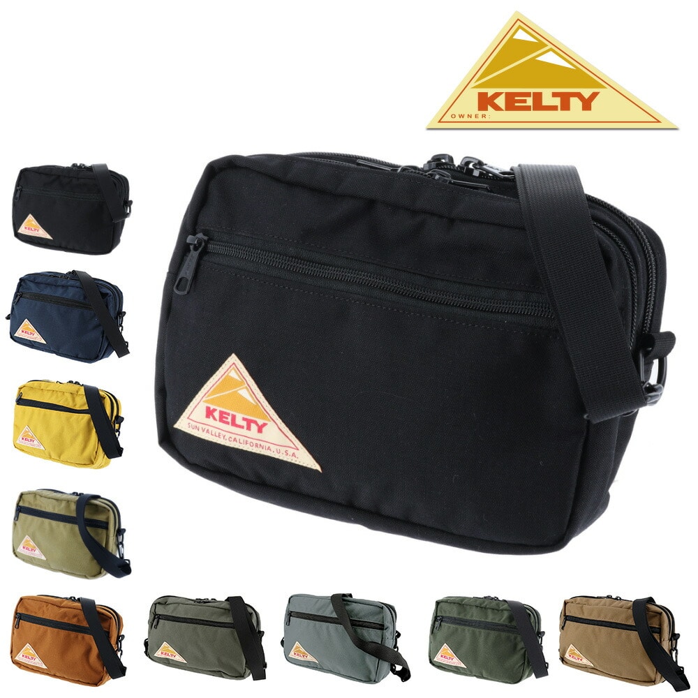 ケルティ KELTY ショルダーバッグ VINTAGE ヴィンテージ RECTANGLE ZIP SHOULDER レクタングルジップショルダー 2592155 1.ブラック - 99x2155black メンズ レディース