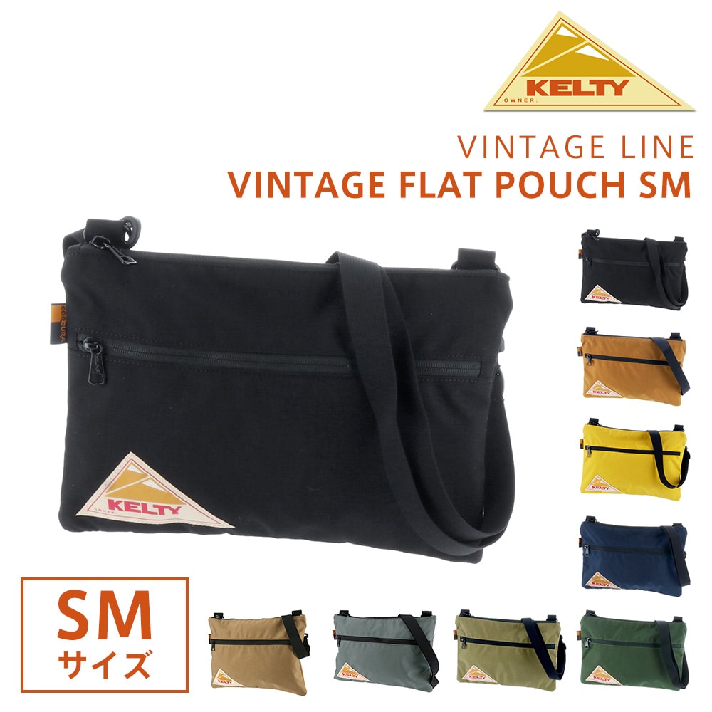 ケルティ KELTY 2wayショルダーバッグ VINTAGE FLAT POUCH SM ヴィンテージフラップポーチSM 32592214 1.ブラック -99x2214blk メンズ レディース