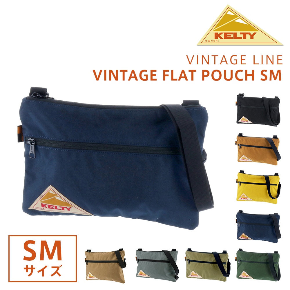 ケルティ KELTY 2wayショルダーバッグ VINTAGE FLAT POUCH SM ヴィンテージフラップポーチSM 32592214 4.ネイビー -99x2214navy メンズ レディース