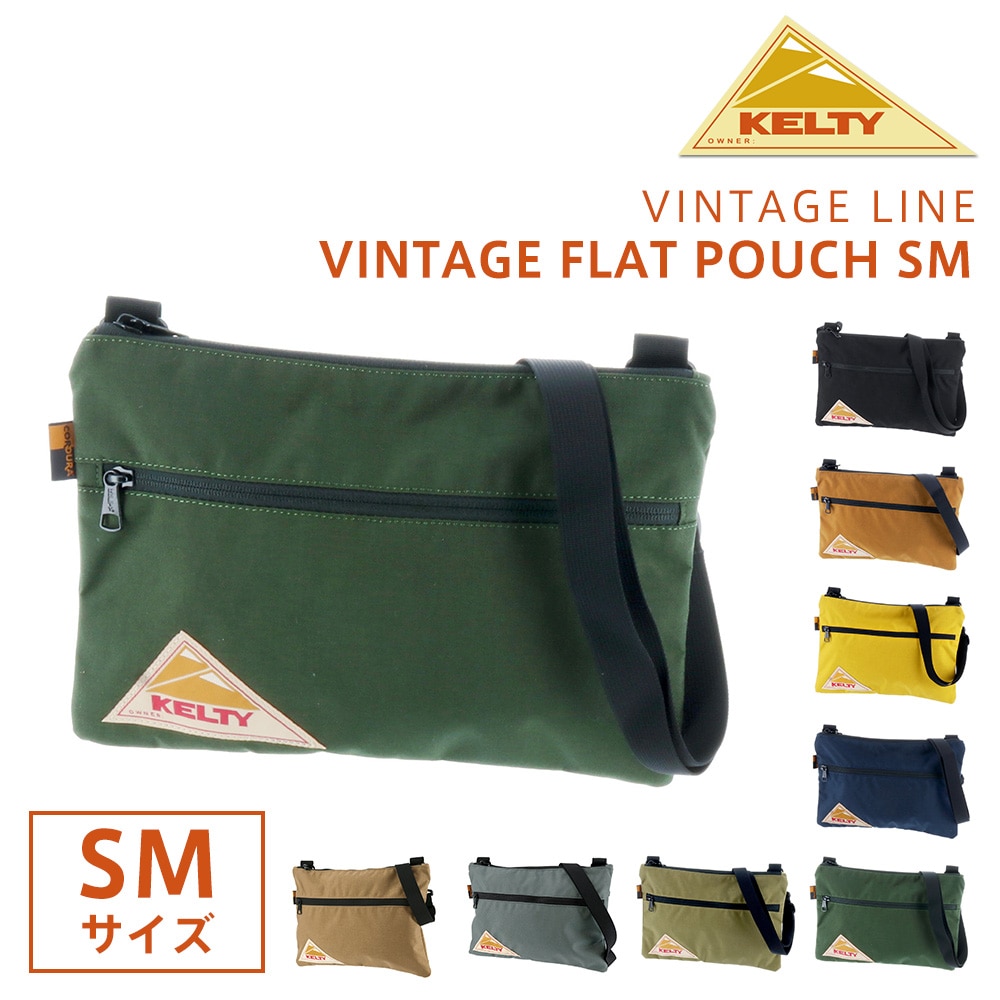 ケルティ KELTY 2wayショルダーバッグ VINTAGE FLAT POUCH SM ヴィンテージフラップポーチSM 32592214 5.オリーブ -99x2214olive メンズ レディース