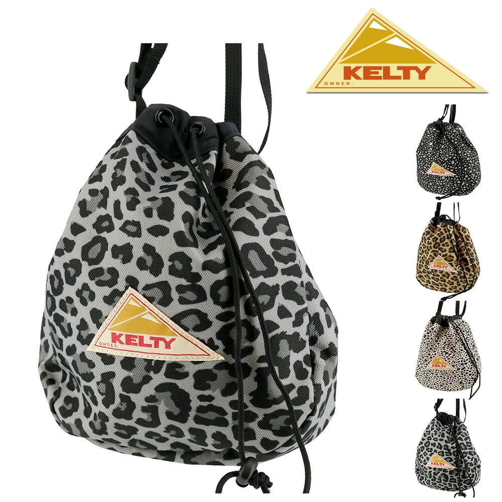 ケルティ KELTY ショルダーバッグ DESIGN PRINT デザインプリント DP KINCHAKU SHOULDER DPキンチャクショルダー 2592431 1.グレーレオパード - 99x2431gylp メンズ レディース