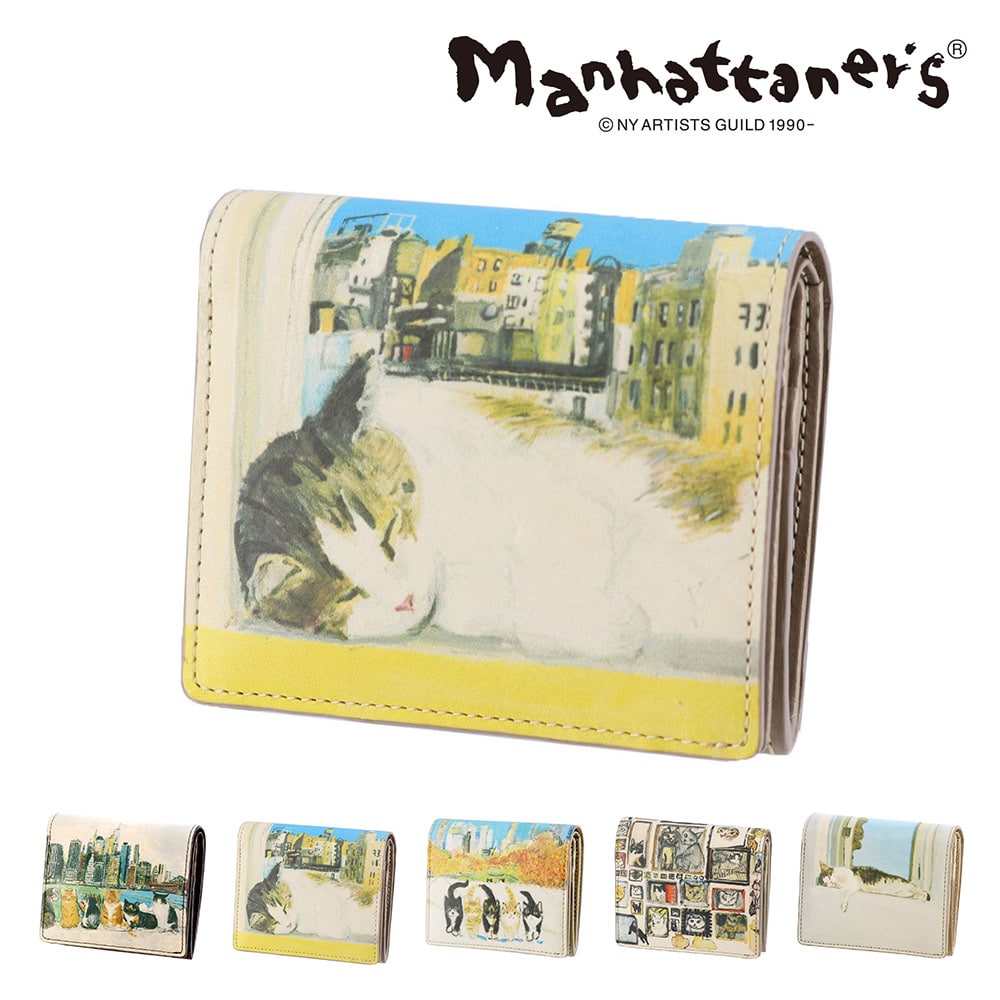 マンハッタナーズ 財布 小物 雑貨 二つ折り財布 2つ折り財布 折財布 manhattaner's トップパース ホックタイプ 0751522 レディース 送料無料 誕生日プレゼント ギフト ラッピング無料 【正規代理店】 2.ぐっすりフェデリコ -0751522-1045