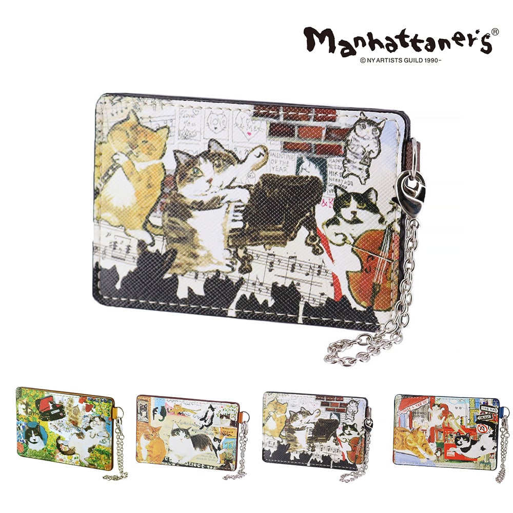 マンハッタナーズ 財布 パスケース 定期入れ カードケース 小物 雑貨 本革 manhattaner's ライブリーパース 0751650 レディース 誕生日プレゼント ギフト 【正規代理店】 3.ミュージック・ミュージック -99x0751650-0058