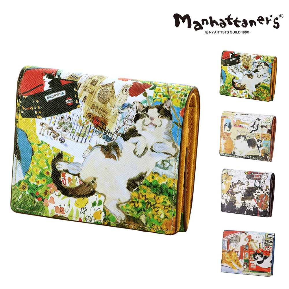 マンハッタナーズ 財布 二つ折り財布 2つ折り ミニ財布 サブ財布 小物 雑貨 ライブリーパース ホックタイプ Box小銭入れ 0751652 レディース 誕生日プレゼント ギフト 正規代理店 1.薫るマンハッタン -99x0751652-0060