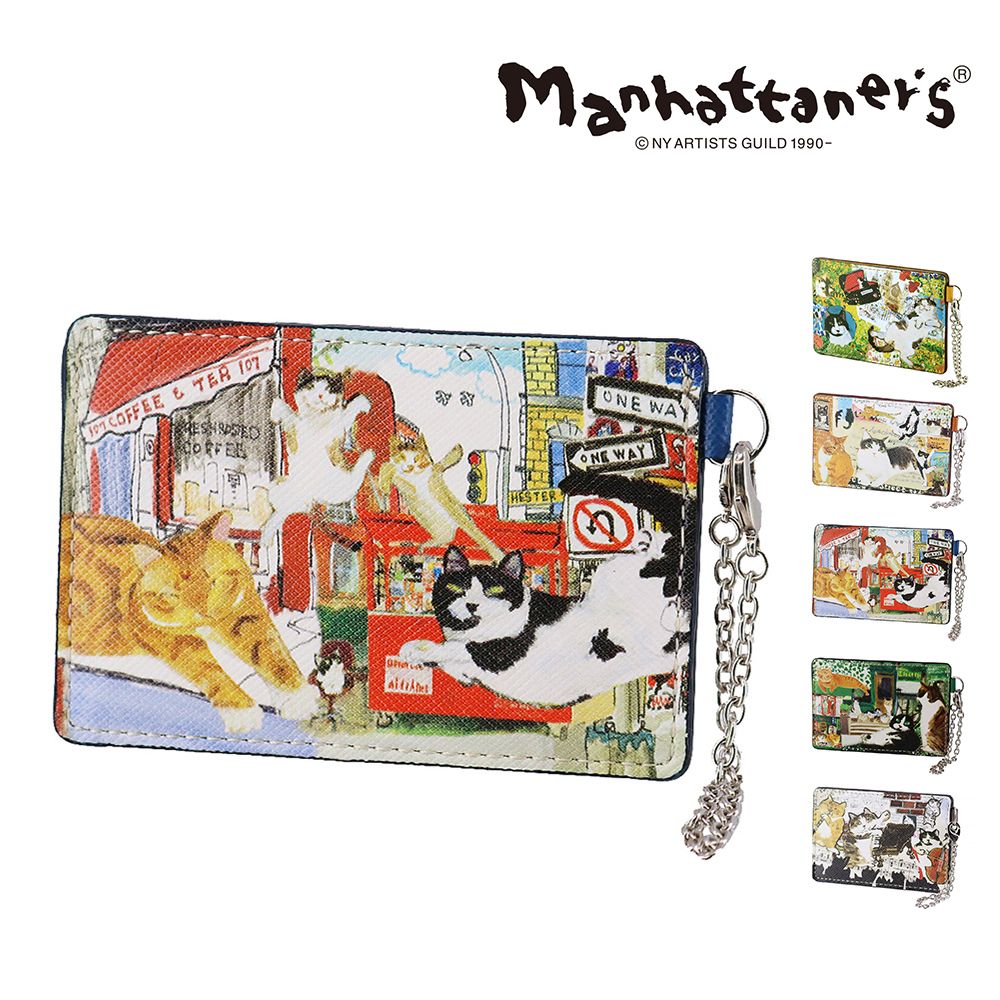 マンハッタナーズ パスケース 定期入れ カードケース manhattaner's ライブリーパース 0751660 3.ライブリーキャッツ -0751660-0053