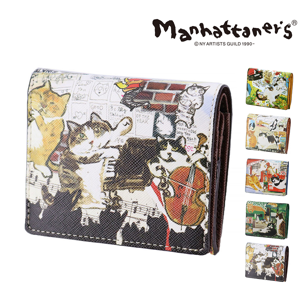 マンハッタナーズ 二つ折り財布 manhattaner's ライブリーパース 0751662 5.ミュージック・ミュージック -0751662-0058
