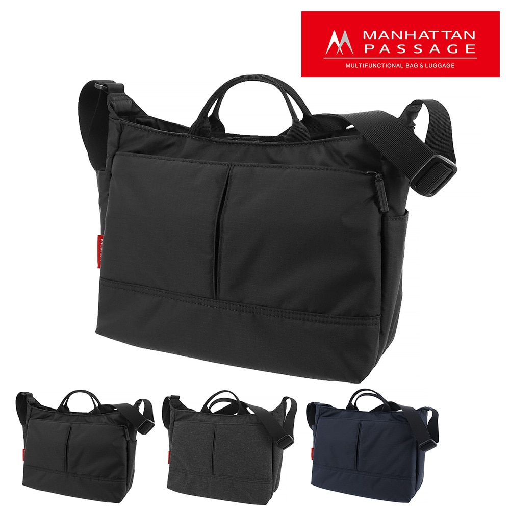 マンハッタンパッセージ MANHATTAN PASSAGE スタイリッシュB5ショルダーバッグ コミューター 2507 1.ブラック -bk メンズ レディース