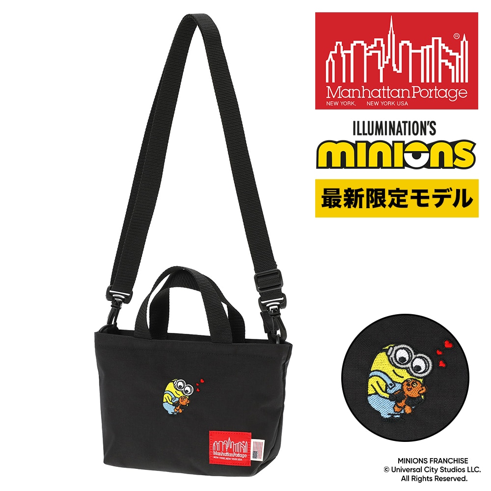 マンハッタンポーテージ ミニオン トートバッグ ショルダーバッグ 2WAY マイクロポーテージトート MP1381MNOS ブラック -1000