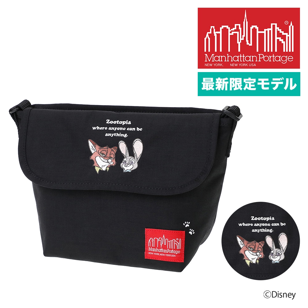 マンハッタンポーテージ ディズニー 斜めがけバッグ ズートピア ナイロンメッセンジャーバッグ XXS MP1603BPDMGNTZTP メンズ レディース キッズ A6 コラボ 黒 限定モデル 送料無料 誕生日プレゼント ギフト ラッピング無料 【正規代理店】 ブラック -1000