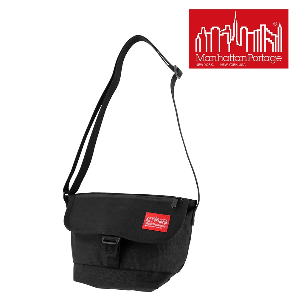 マンハッタンポーテージ ManhattanPortage メッセンジャーバッグフラップジッパーポケット Messenger Bag Flap Zipper Pocket mp1603fzp ブラック -10x1000 メンズ レディース