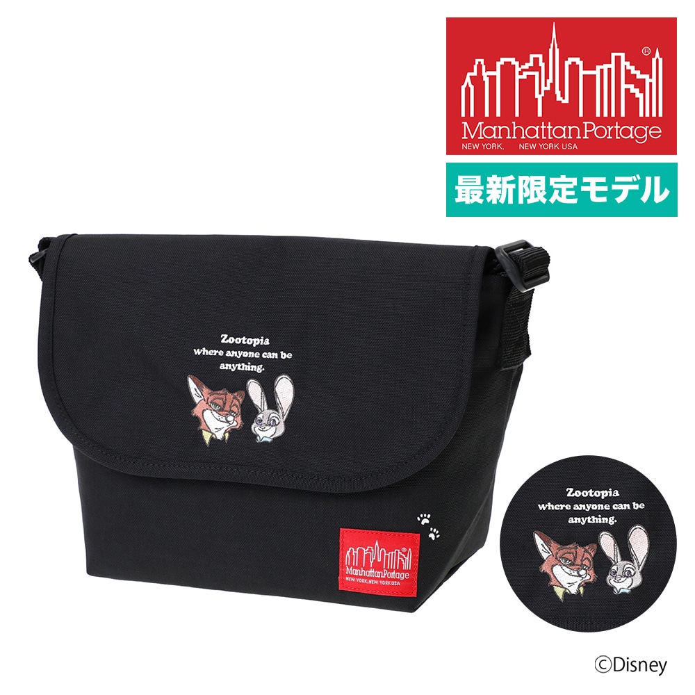 マンハッタンポーテージ ディズニー 斜めがけバッグ ズートピア ナイロンメッセンジャーバッグJR SM MP1605JRBPDMGNTZTP メンズ レディース キッズ B5 コラボ 黒 限定モデル 送料無料 誕生日プレゼント ギフト ラッピング無料 【正規代理店】 ブラック -1000