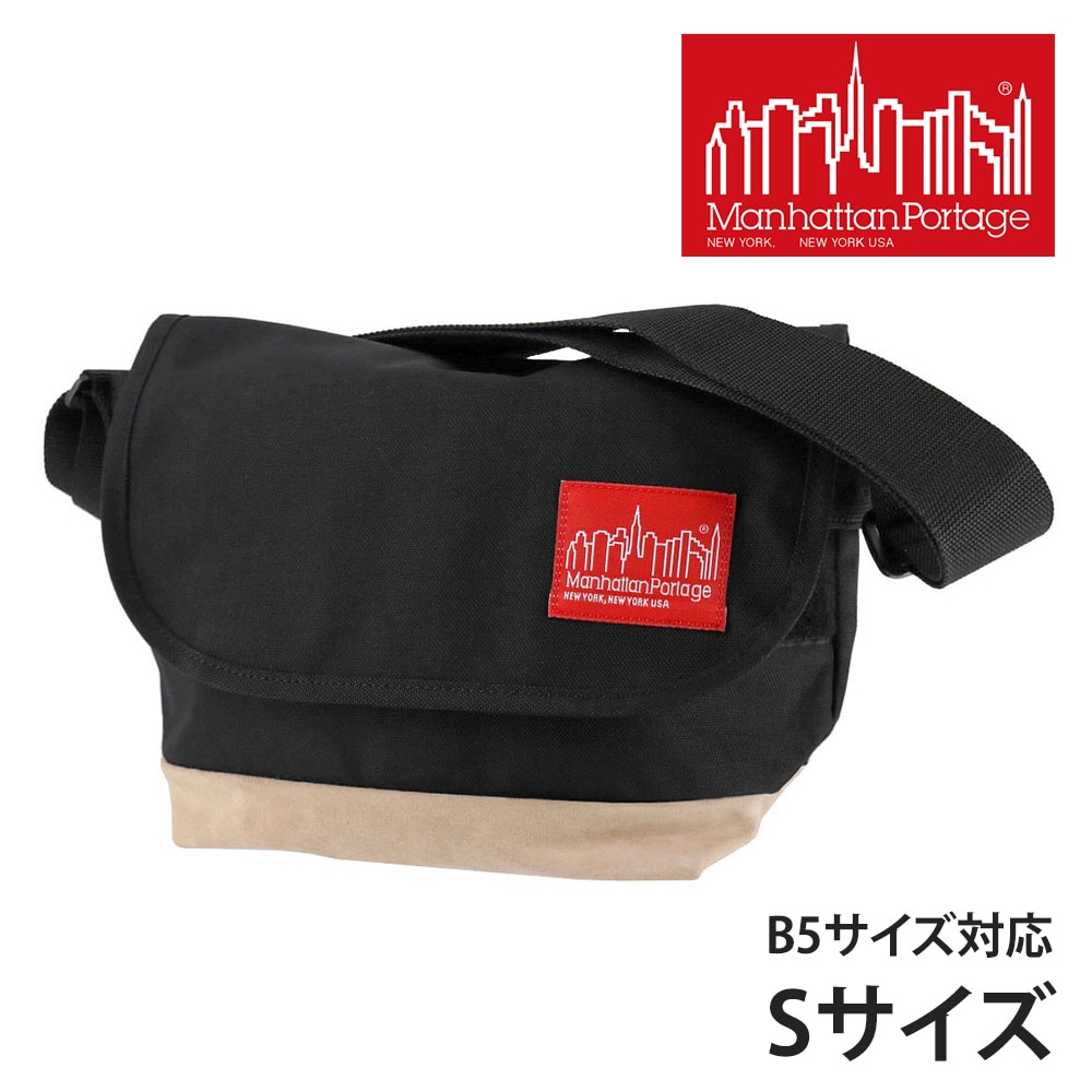 マンハッタンポーテージ Manhattan Portage スウェードファブリックカジュアルメッセンジャーバッグ JR Suede Fabric Casual MessengerBag JR MP1605JRSD12 ブラック -10x1000 メンズ レディース