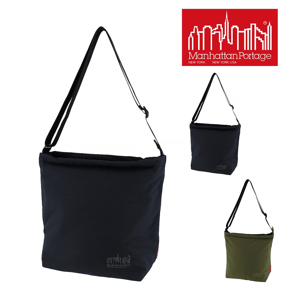 マンハッタンポーテージ Manhattan Portage ショルダーバッグ Braganza Shoulder Bag Padded Nylon Taffeta MP2405PNT 1.ブラック -10x1000 メンズ レディース