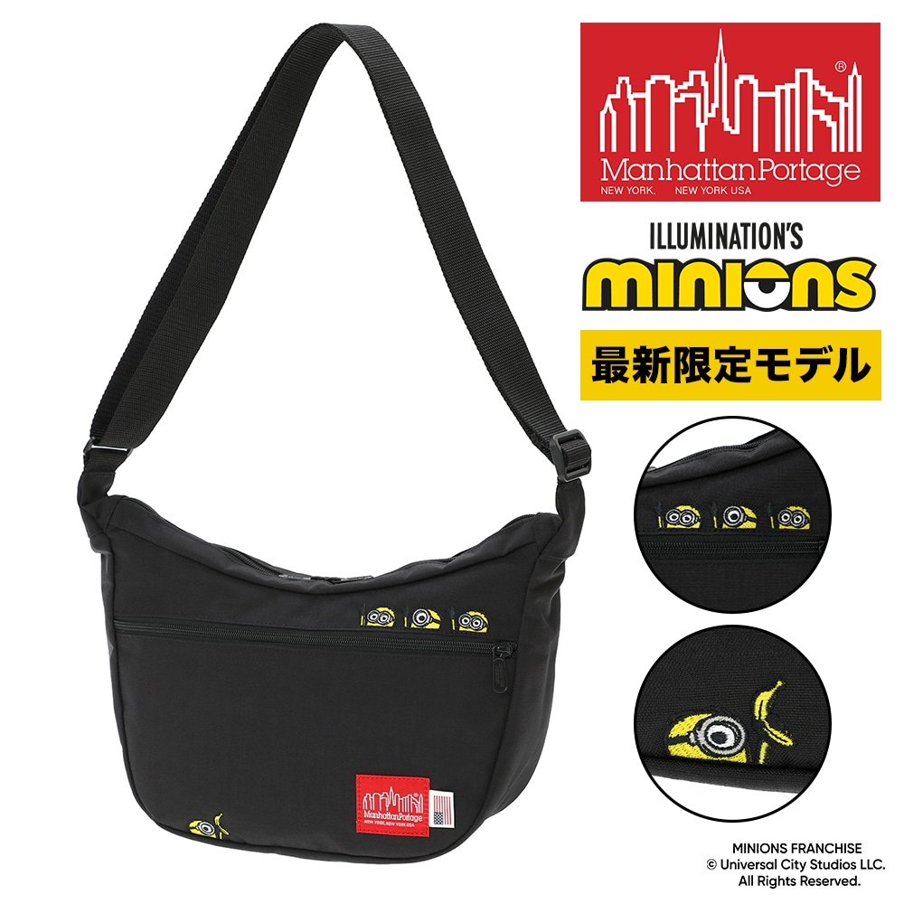 マンハッタンポーテージ ミニオン ショルダーバッグ 斜め掛け ラウンド型 デュエットショルダーバッグ MP2409MNOS ブラック -1000