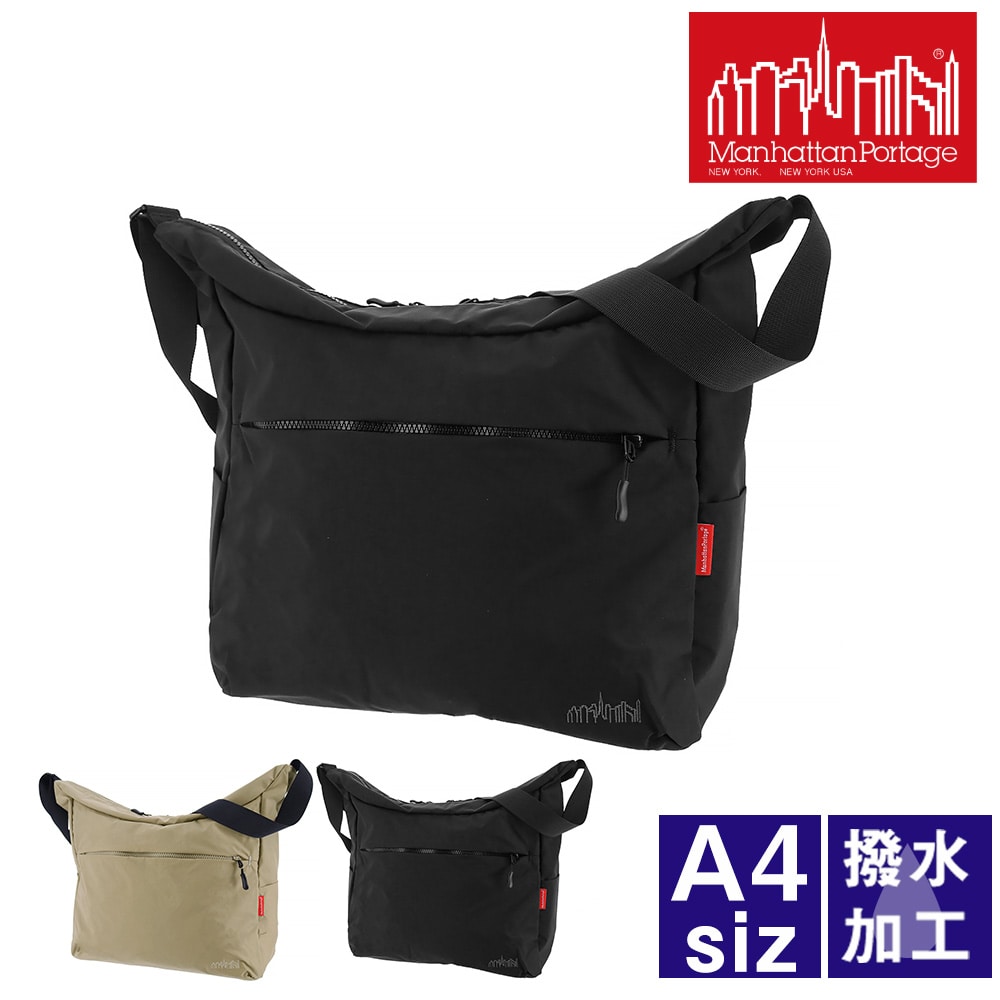 マンハッタンポーテージ Manhattan Portage ショルダーバッグ Bed-Stuy Shoulder Bag (LG) Nylon Tussah Quill mp6041lgts 1.ブラック -1000 メンズ レディース