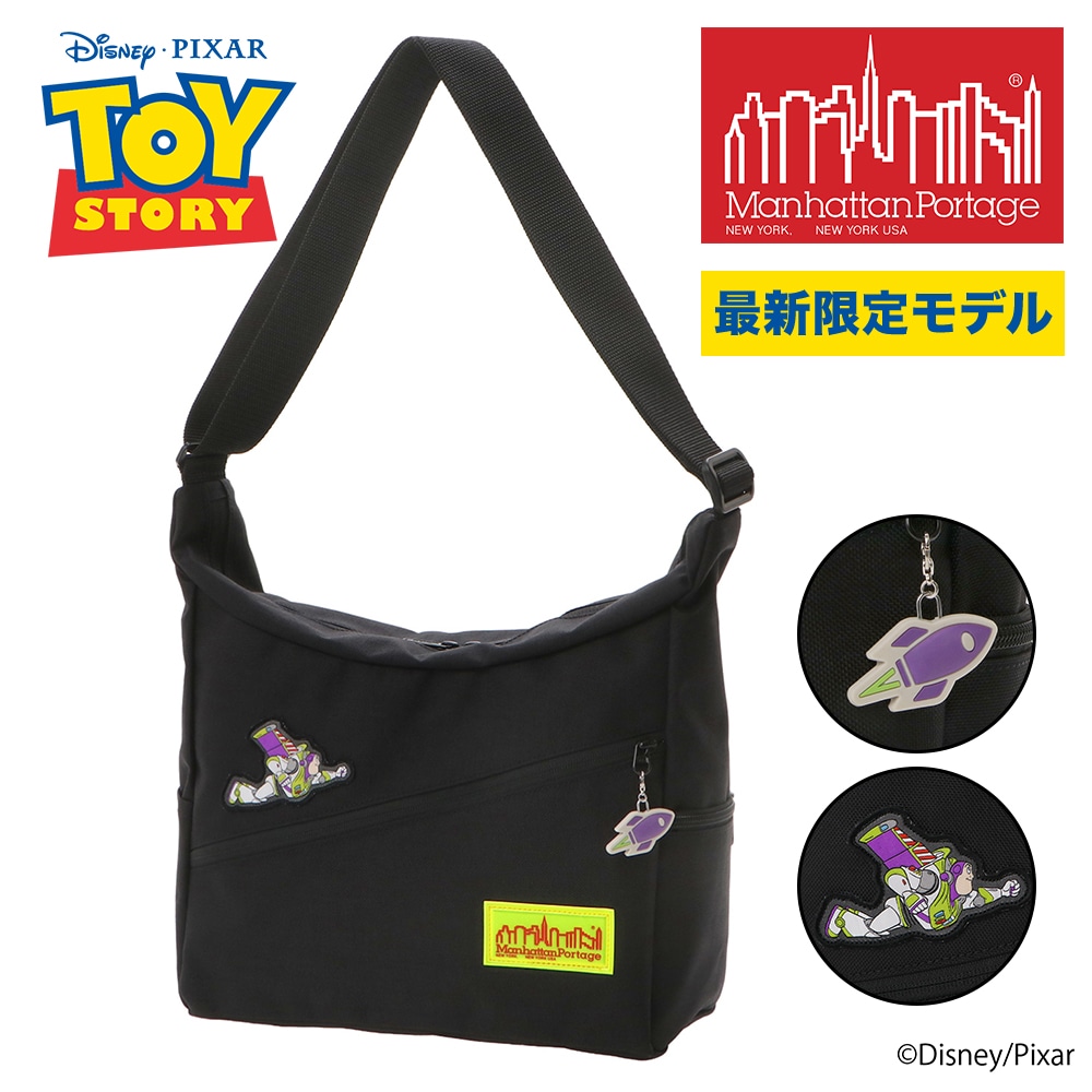 マンハッタンポーテージ ディズニー ピクサー トイ・ストーリー 斜め掛け ベッドスタイショルダーバッグ MP6041TOY ブラック -1000