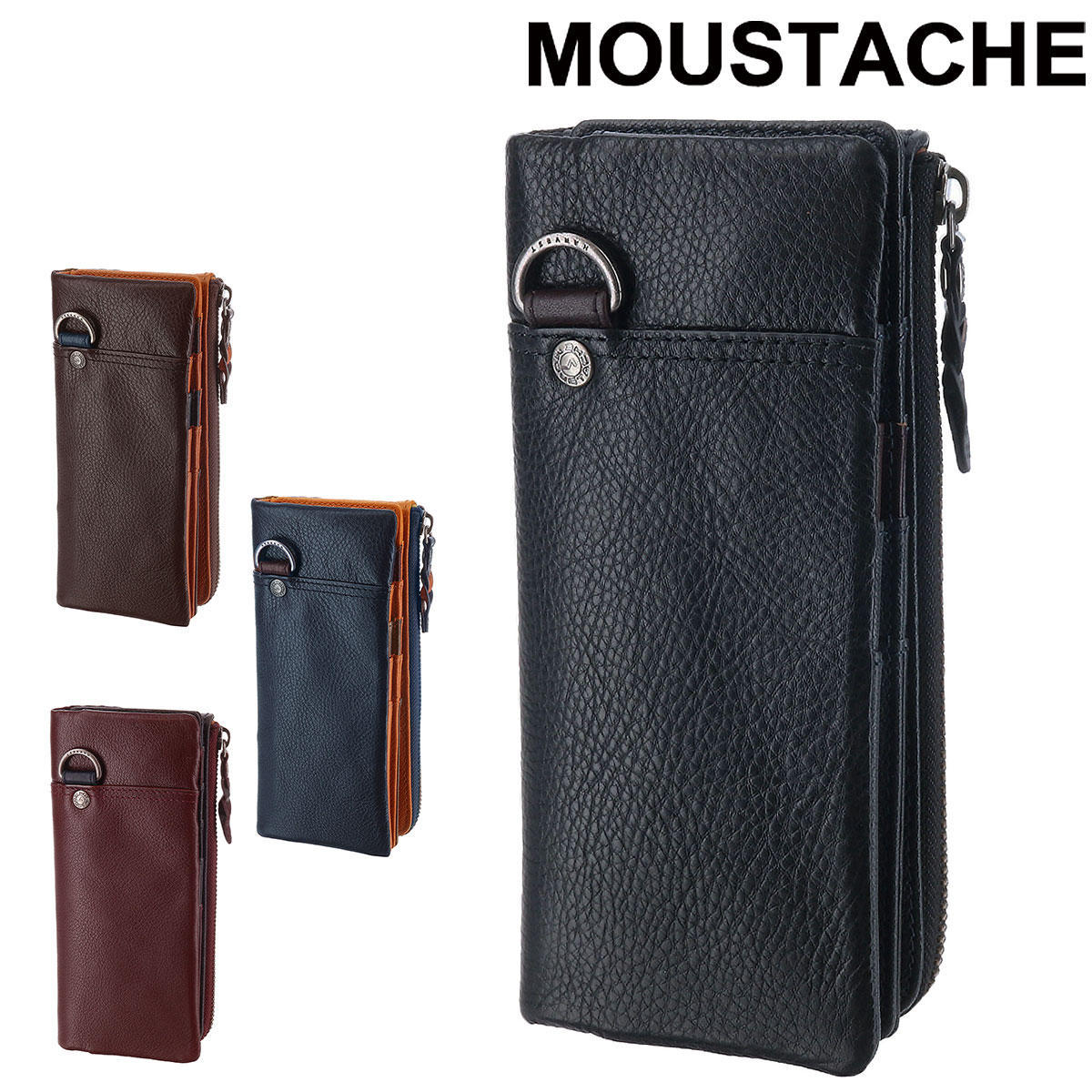 ムスタッシュ MOUSTACHE 長財布 pph4116 1.ブラック 10xblk メンズ
