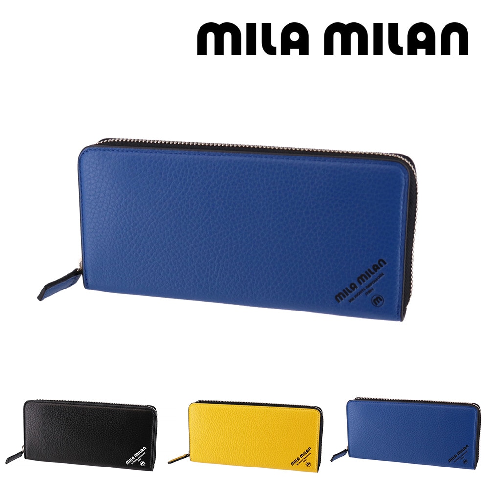 ミラ・ミラン mila milan コパー ラウンドファスナー長財布 253625 3.ブルー -60xnvy レディース