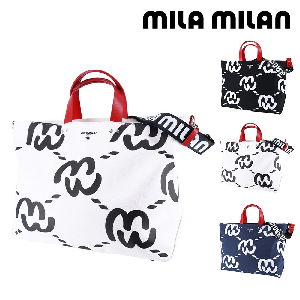 ミラ・ミラン mila milan ミミ 2WAYトートボストンバッグ B4 259712 2.ホワイト -20xwht レディース