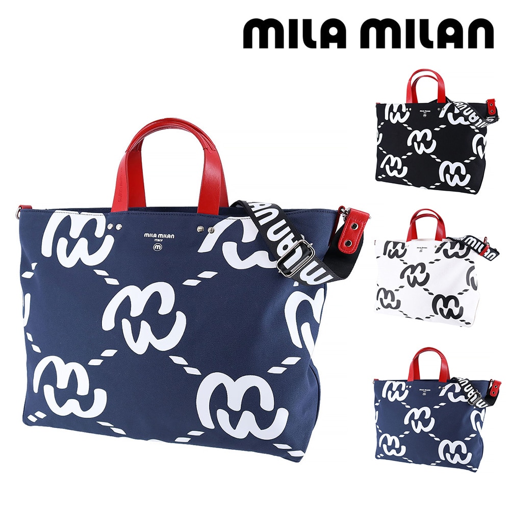 ミラ・ミラン mila milan ミミ 2WAYトートボストンバッグ B4 259712 3.ネイビー -60xnvy レディース