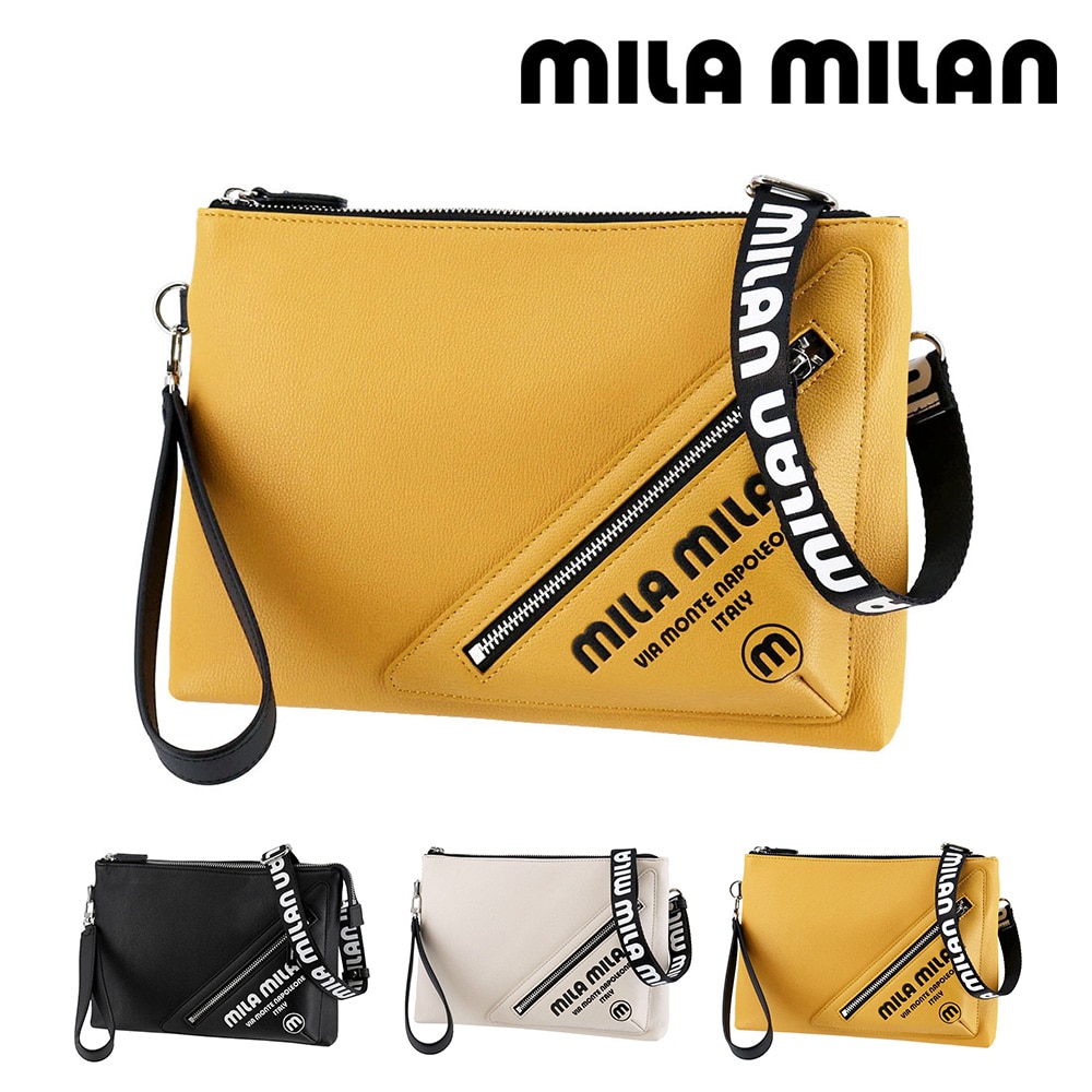 ミラ・ミラン mila milan プリモ 2WAYクラッチバッグ 261111 3.イエロー -52xylw レディース