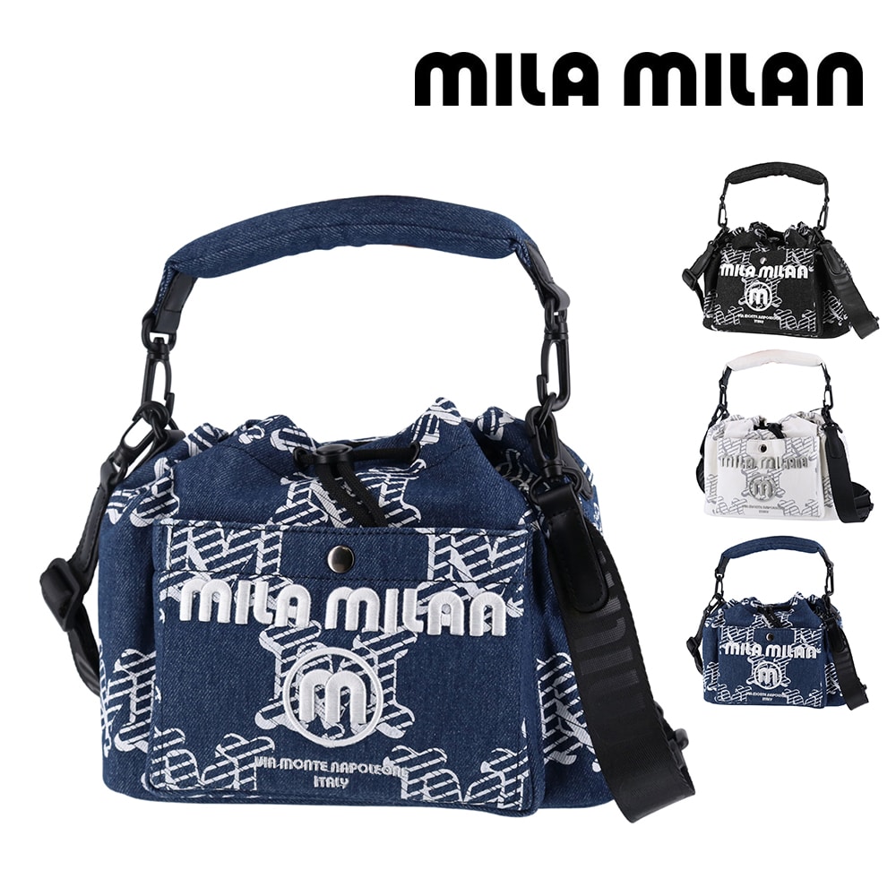 ミラ・ミラン バッグ ショルダーバッグ ハンドバッグ 2WAY mila milan デニーモ 巾着ショルダーバッグ A5サイズ 264122 メンズ レディース 送料無料 誕生日プレゼント ギフト ラッピング無料 【正規代理店】 3.ブルー -blu