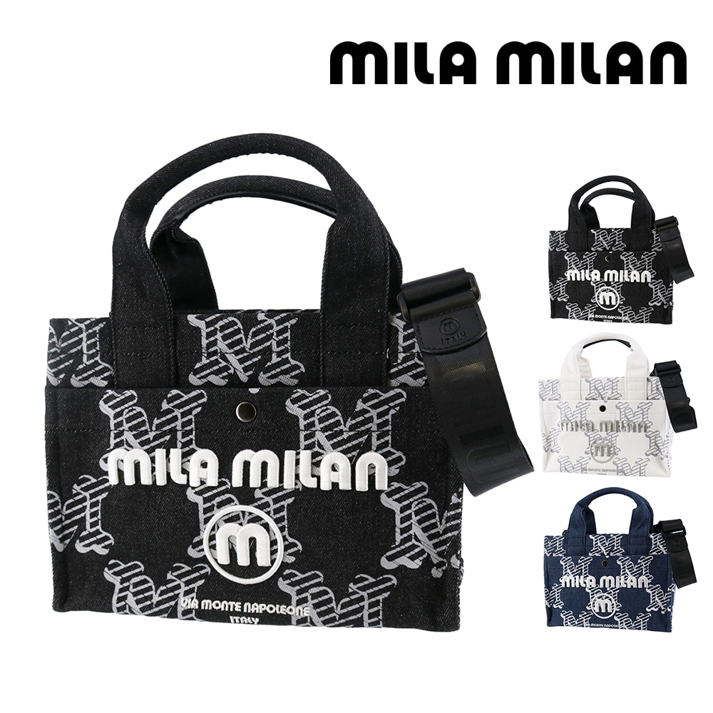 ミラ・ミラン バッグ トートバッグ ショルダーバッグ 2WAY mila milan デニーモ ミニトートバッグ A5サイズ 264521 メンズ レディース 送料無料 誕生日プレゼント ギフト ラッピング無料 【正規代理店】 1.ブラック -blk