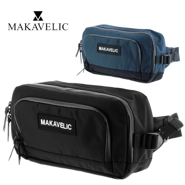 マキャベリック MAKAVELIC ウエストバッグ ボディバッグ ダムーブウエストバッグ TRUCKS/トラックス [DA MOVE WAISTBAG] 3107-10302 77 2.ネイビーxブラック メンズ レディース