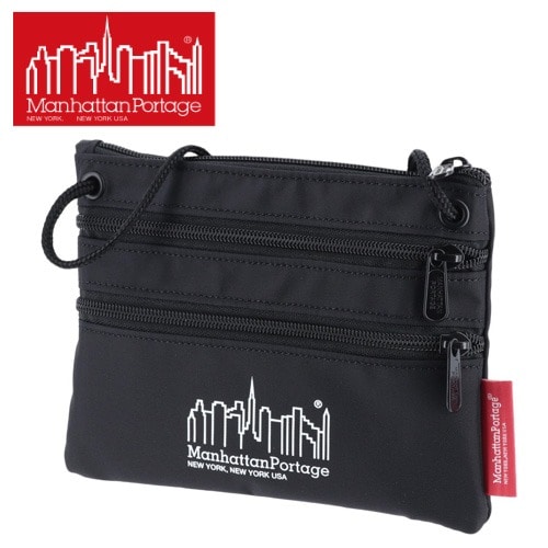 マンハッタンポーテージ Manhattan Portage サコッシュ ポーチ ショルダーバッグ [Triple Zipper Pouch/トリプルジッパーポーチ] zippouch10x1000 1.ブラック メンズ レディース