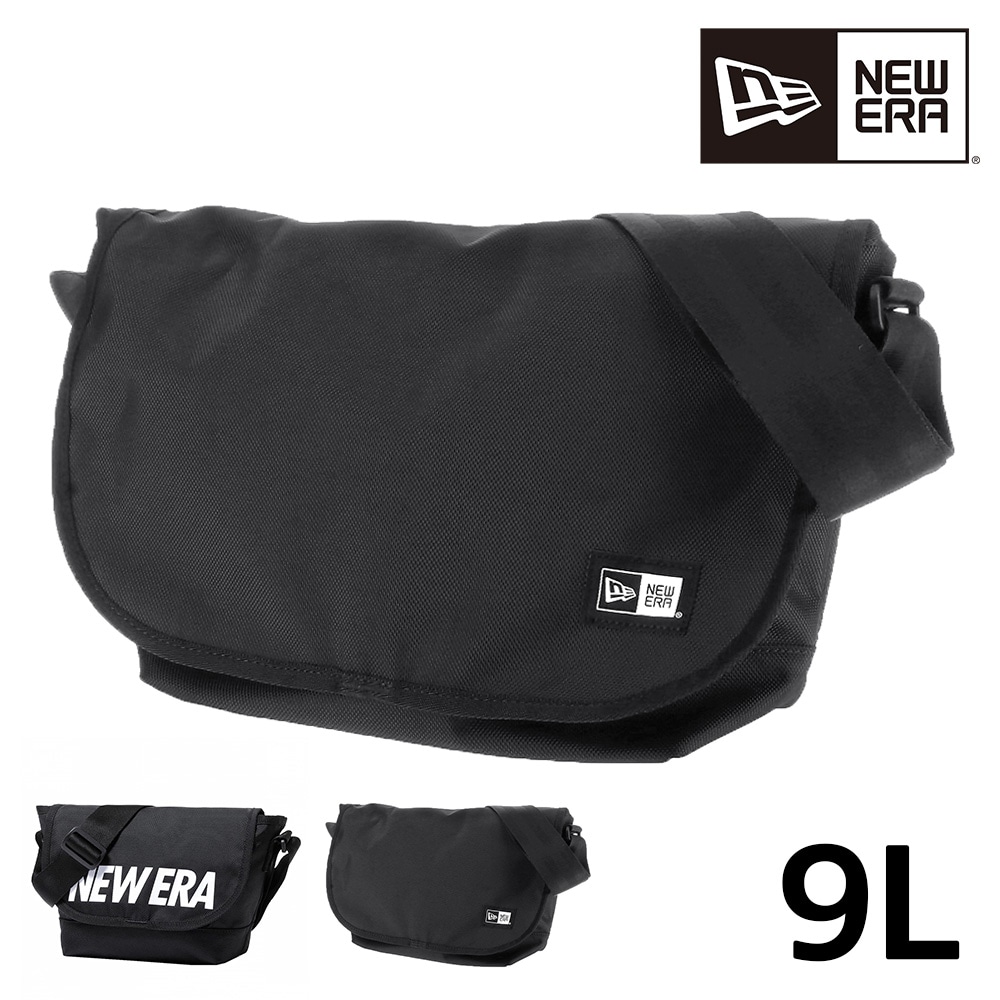 ニューエラ バッグ ショルダー メッセンジャーバッグ 斜め掛けバッグ 中型 NEW ERA ショルダーバッグ 9L A5サイズ 男子 女子 黒 メンズ レディース キッズ 誕生日プレゼント 正規代理店 1.ブラック -99x14521321